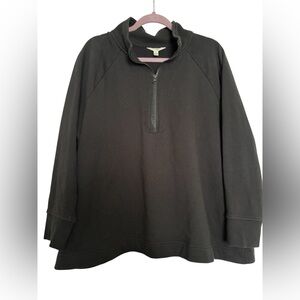 Terra & Sky Black Quarter Zip Sweater